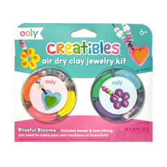 Kit DIY bijuterii Creatibles Flori Fermecate - plastilina cu uscare la aer - set de 6 culori si accesorii - Ooly - Publisol.ro