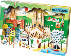 Kit DIY - Creaza Peisaj Urban 3D din lemn - Barcelona - Avenir - Publisol.ro