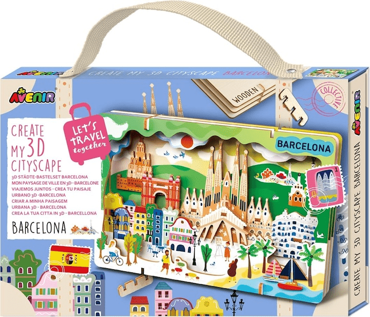 Kit DIY - Creaza Peisaj Urban 3D din lemn - Barcelona - Avenir - Publisol.ro