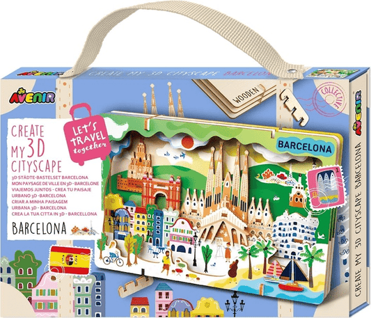 Kit DIY - Creaza Peisaj Urban 3D din lemn - Barcelona - Avenir - Publisol.ro
