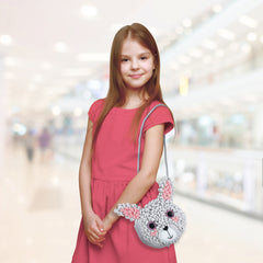 Kit DIY Loopie Fun -  Prima mea geanta de plus bucle, Iepuras - Avenir