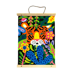 Kit panza canvas - Picteaza pe numere - Tiger Eyes - Ooly - Publisol.ro