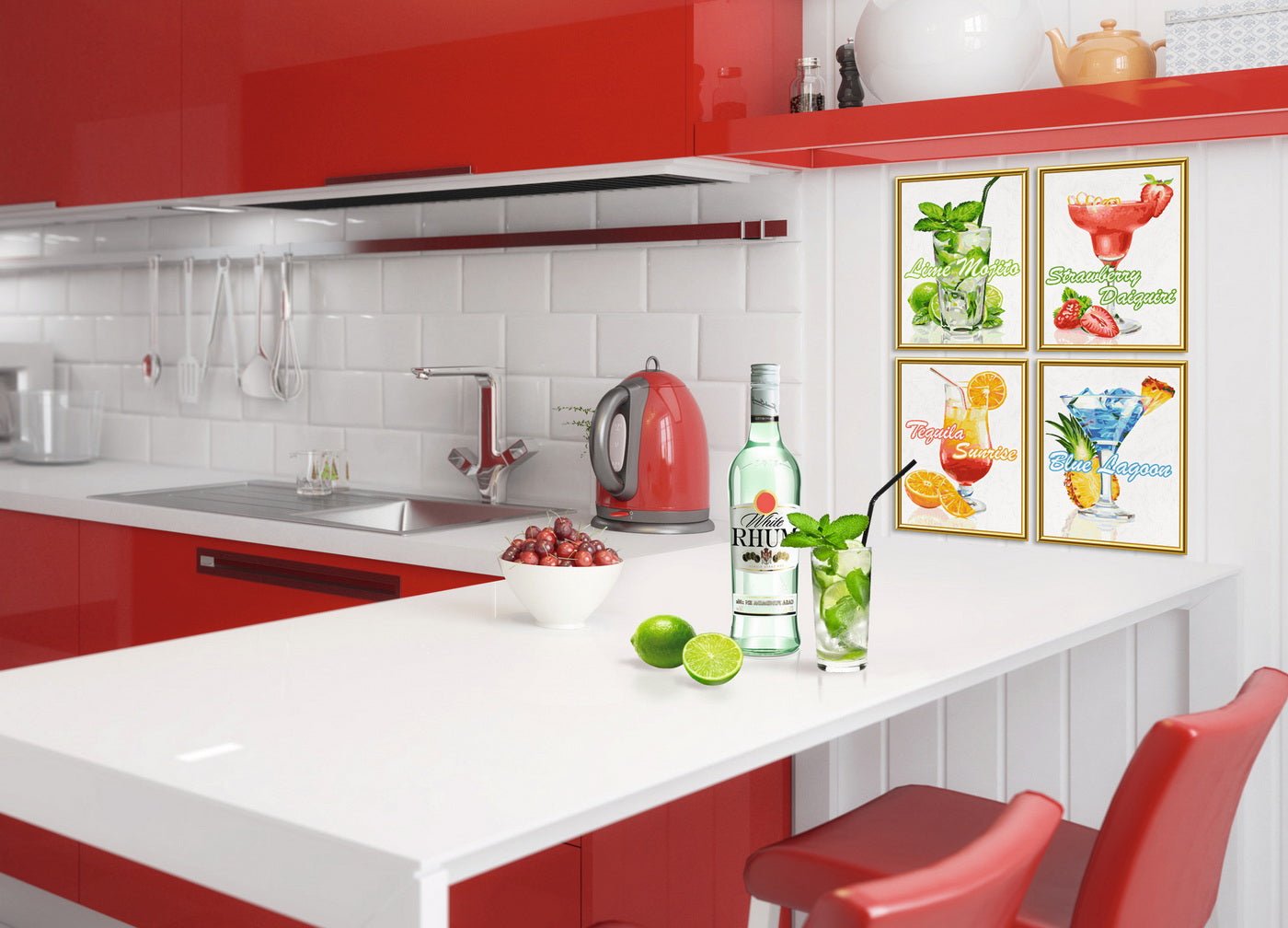 Kit pictura pe numere schipper cocktail - uri - Publisol.ro