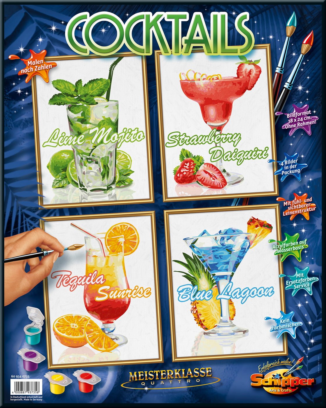 Kit pictura pe numere schipper cocktail - uri - Publisol.ro
