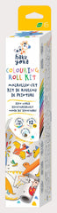 Kit rola de desenat 3 m si 12 creioane colorate cerate, Haku Yoka - Dinozauri - Avenir - Publisol.ro