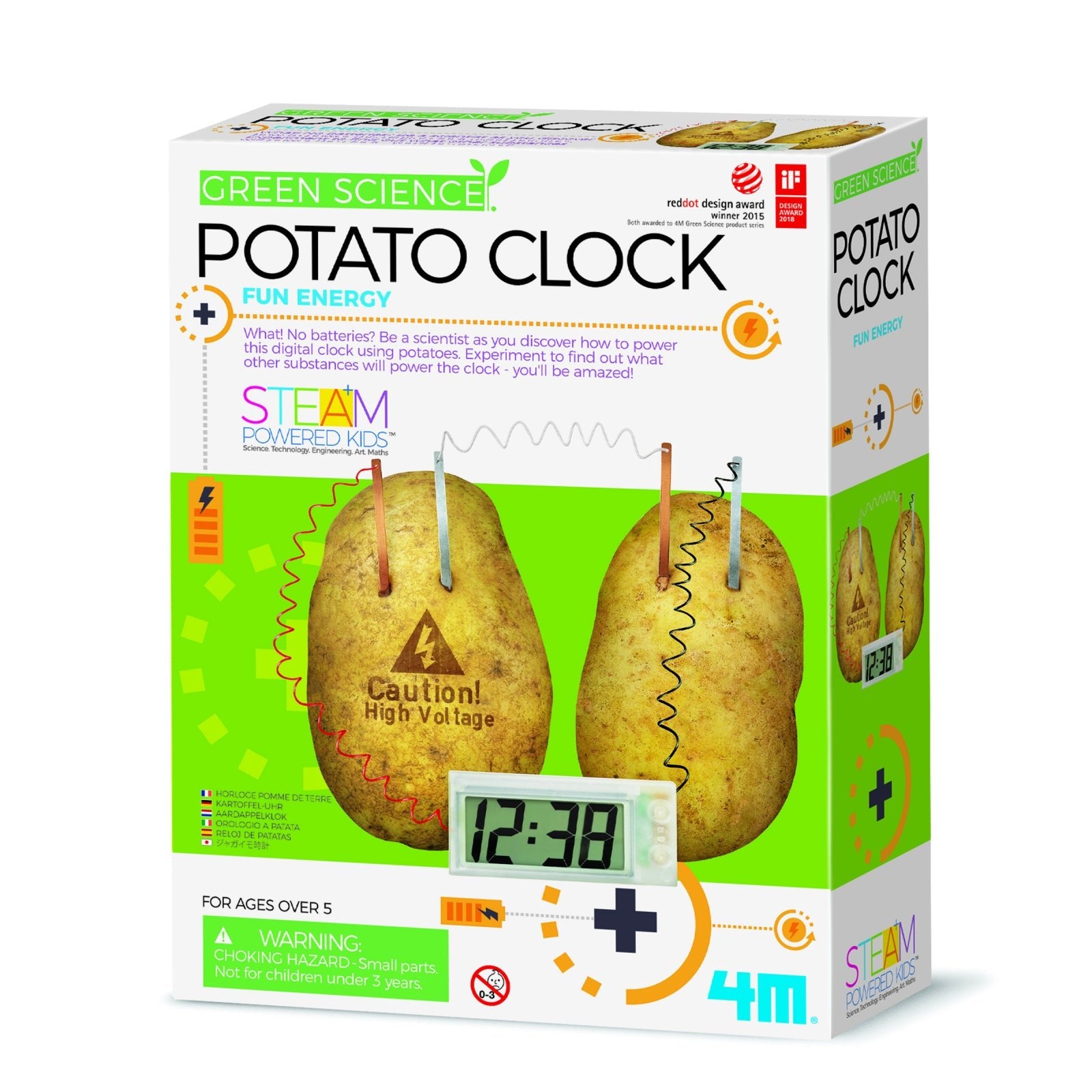 Kit stiintific - Ceas din cartof, Stiinta Verde - Green Science - 4M - Publisol.ro