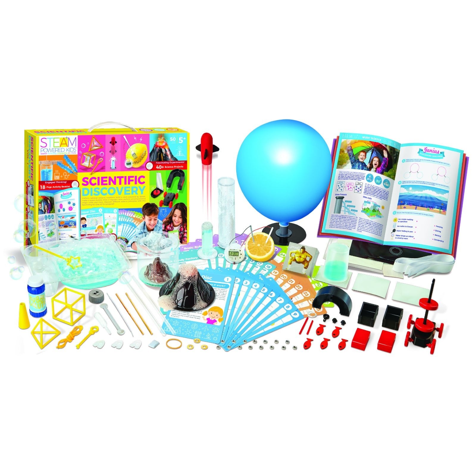 Kit stiintific - Descoperiri stiintifice Vol. 1 - 42 experimente, STEAM Kids - 4M - Publisol.ro