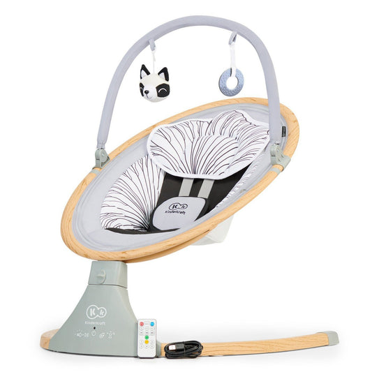 Leagan electric 2 in 1 Kinderkraft lumi, grey - Publisol.ro