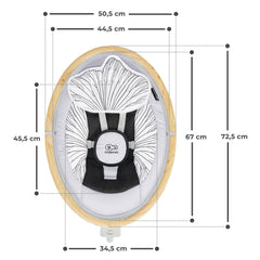 Leagan electric 2 in 1 Kinderkraft lumi, grey - Publisol.ro