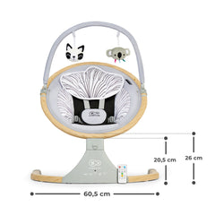 Leagan electric 2 in 1 Kinderkraft lumi, grey - Publisol.ro