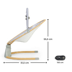 Leagan electric 2 in 1 Kinderkraft lumi, grey - Publisol.ro