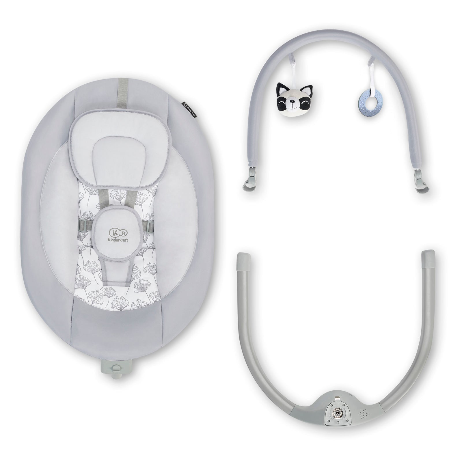 Leagan electric Kinderkraft luli, 2 in 1, grey - Publisol.ro