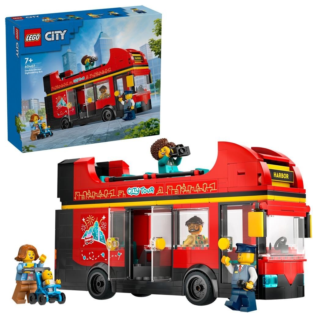 Lego City autobuz turistic rosu cu etaj 60407 - Publisol.ro