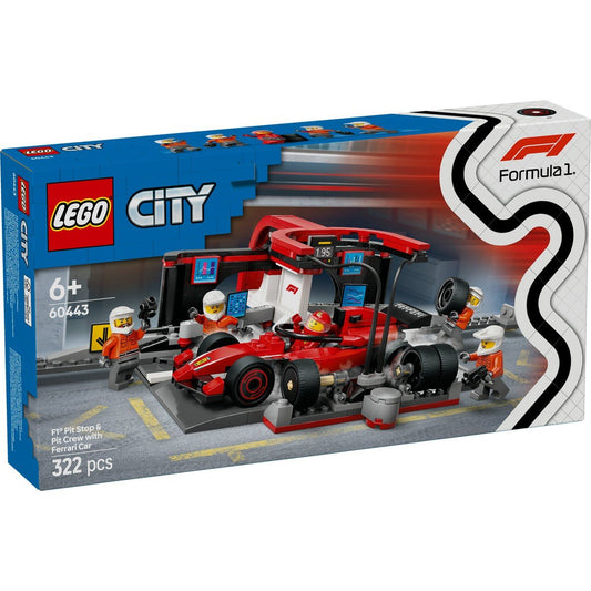 Lego city boxa si mecanici f1 cu masina ferrari 60443, LEGO - Publisol.ro