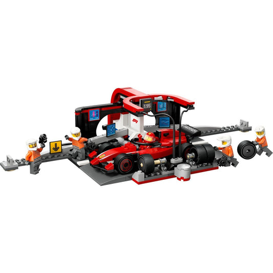Lego city boxa si mecanici f1 cu masina ferrari 60443, LEGO - Publisol.ro