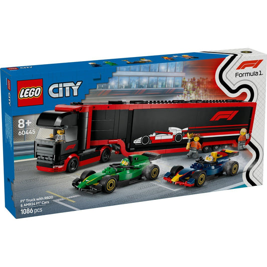Lego city camion f1 cu masinile f1 rb20 si amr24 60445, LEGO - Publisol.ro