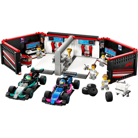 Lego city garaj f1 si masini mercedes - amg si alpine 60444, LEGO - Publisol.ro