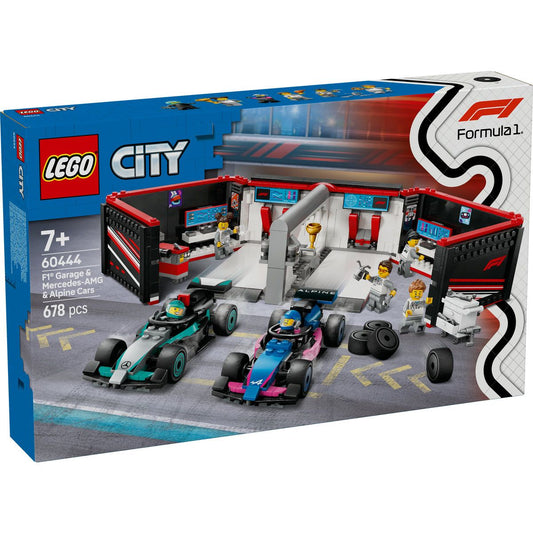 Lego city garaj f1 si masini mercedes - amg si alpine 60444, LEGO - Publisol.ro