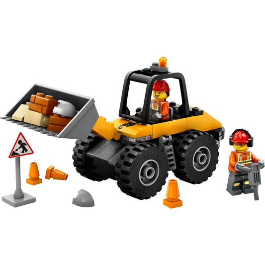 Lego city incarcator pe roti galben pentru constructii 60450, LEGO - Publisol.ro