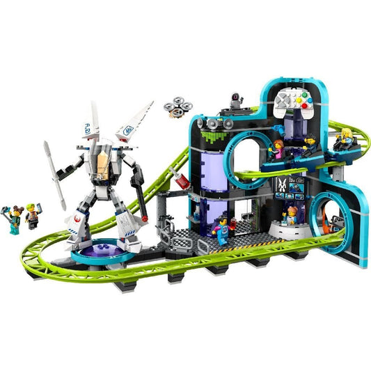 Lego city parc cu roller - coaster lumea robotilor 60421, LEGO - Publisol.ro
