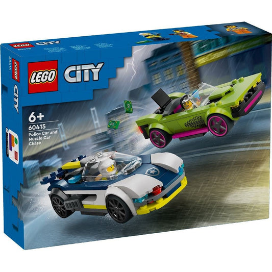 Lego city urmarire cu masina de politie si masina puternica 60415, LEGO - Publisol.ro