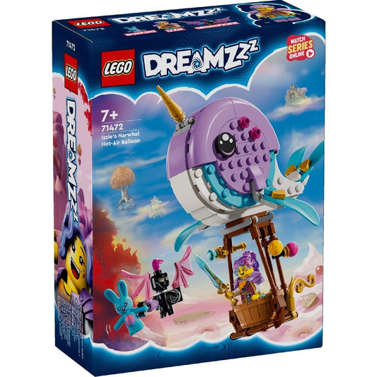 Lego dreamz balonul cu aer cald in forma de narval al lui izzie 71472, LEGO - Publisol.ro