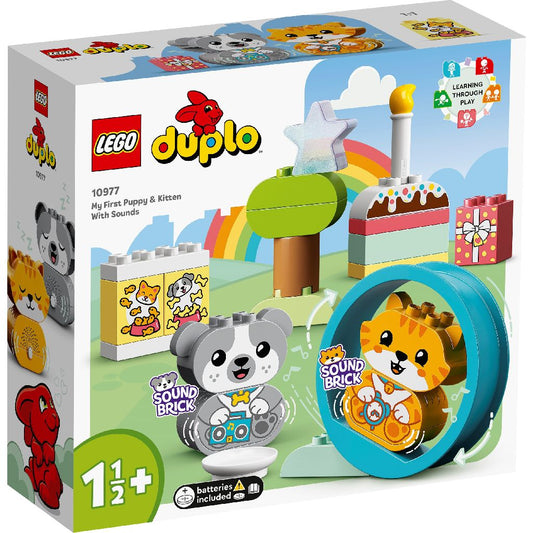 Lego duplo primul meu catelus si primul meu pisoi cu sunete 10977, LEGO - Publisol.ro