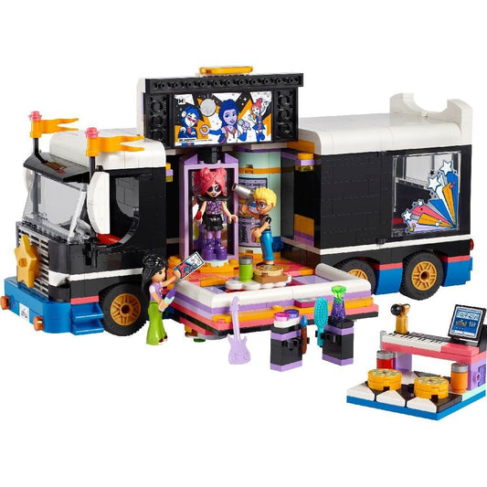 Lego friends autocar de turneu pentru staruri pop 42619, LEGO - Publisol.ro