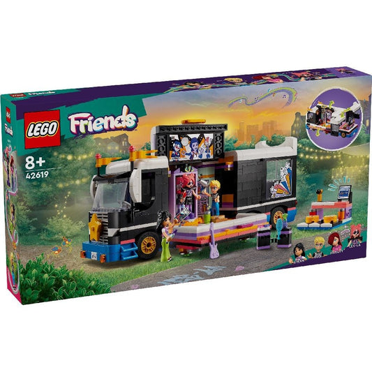 Lego friends autocar de turneu pentru staruri pop 42619, LEGO - Publisol.ro