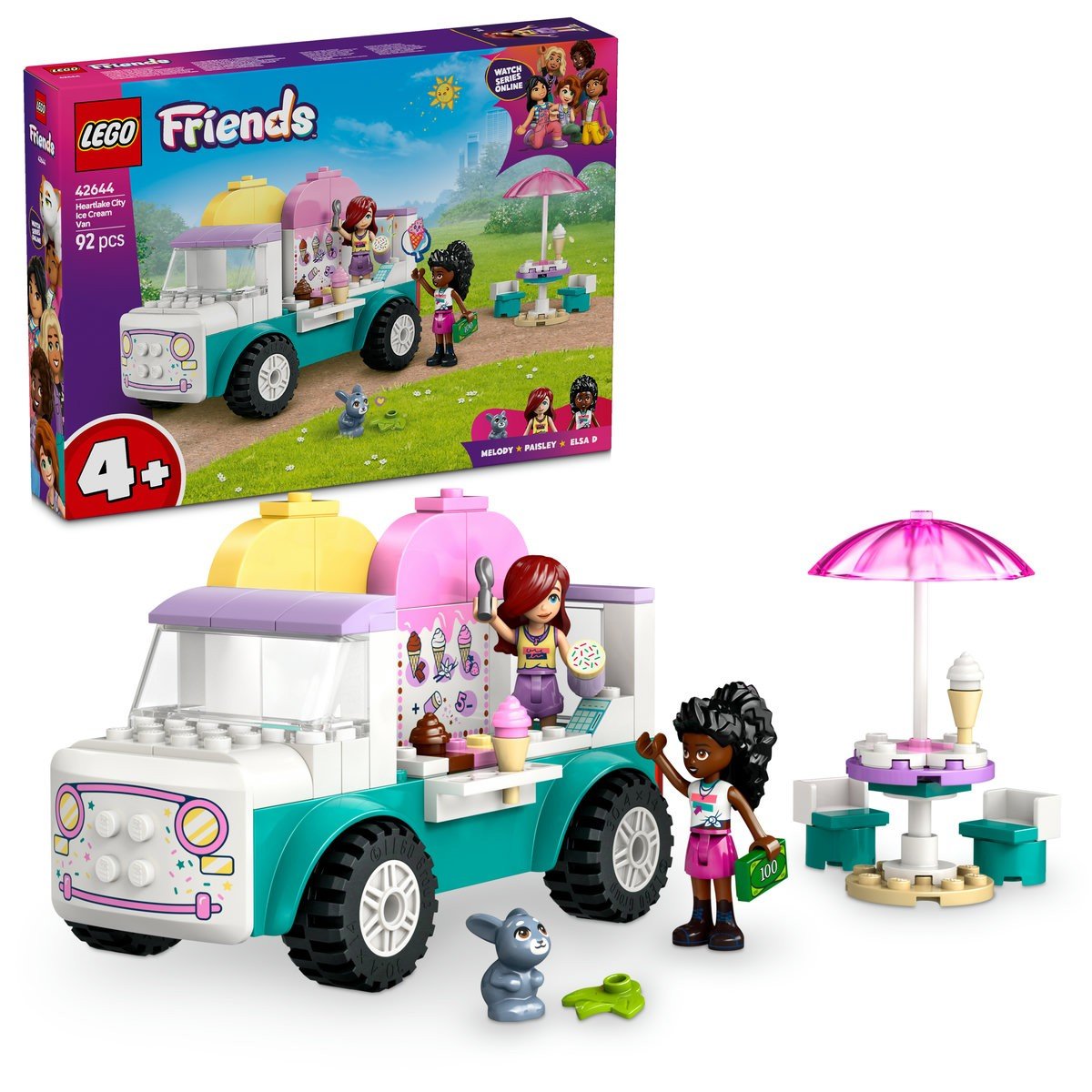 Lego friends furgoneta de inghetata in orasul heartlake 42644, LEGO - Publisol.ro