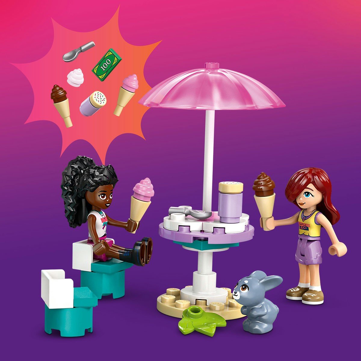 Lego friends furgoneta de inghetata in orasul heartlake 42644, LEGO - Publisol.ro