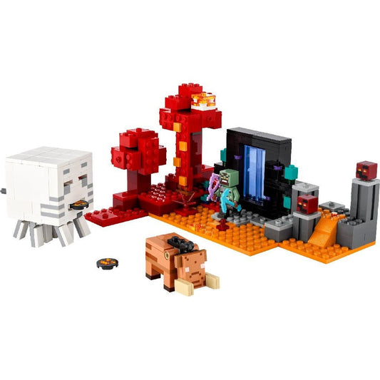 Lego minecraft ambuscada in portalul nether 21255, LEGO - Publisol.ro