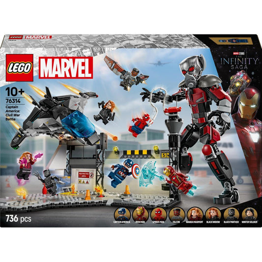 Lego super heroes batalia din captain america: civil war 76314, LEGO - Publisol.ro