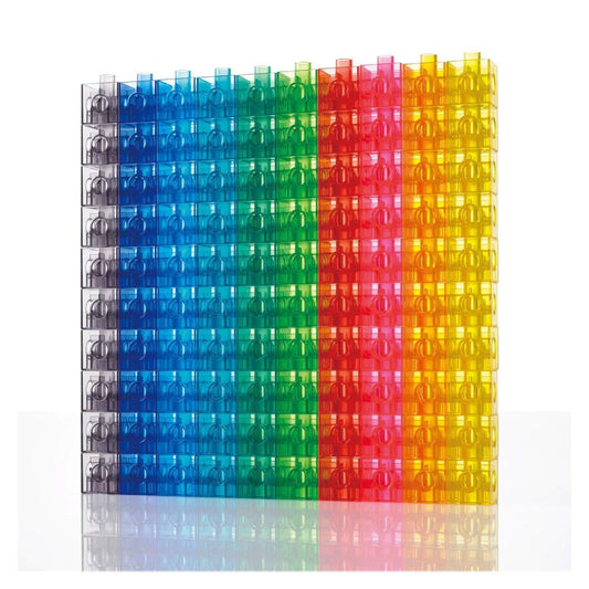 Linking Cubes, 100 cuburi translucide interconectabile, Edx Education - Publisol.ro