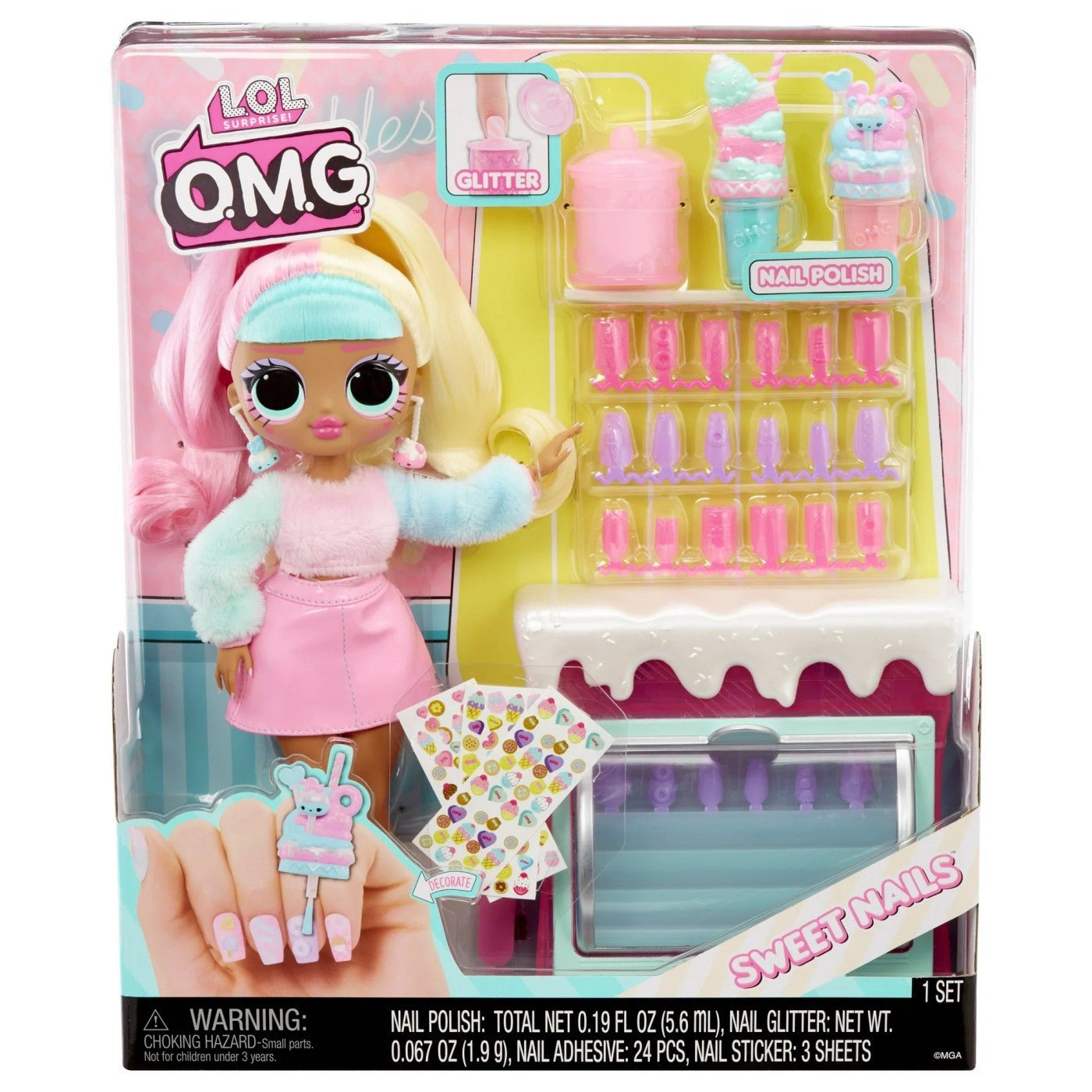 L.o.l. surprise! omg Sweet nails candylicious sprinkles shop set papusa cu accesorii - Publisol.ro