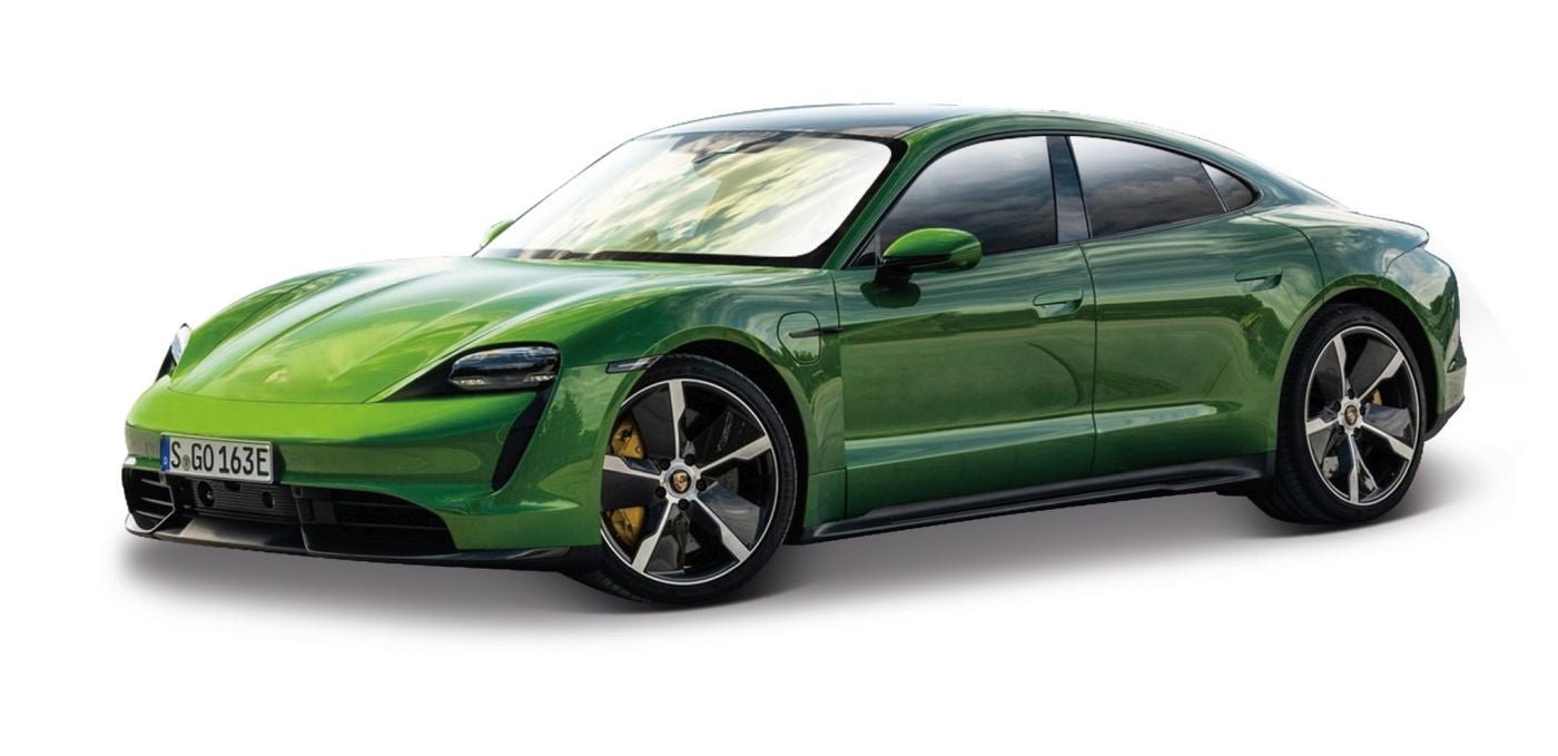 Maisto masinuta cu sunete si lumini PORSCHE TAYCAN TURBO S scara 1 la 24 - Publisol.ro
