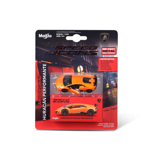 Maisto masinuta metalica SPEED ICONS LAMBORGHINI HURACAN PERFORMANTE orange scara 1 la 64 - Publisol.ro