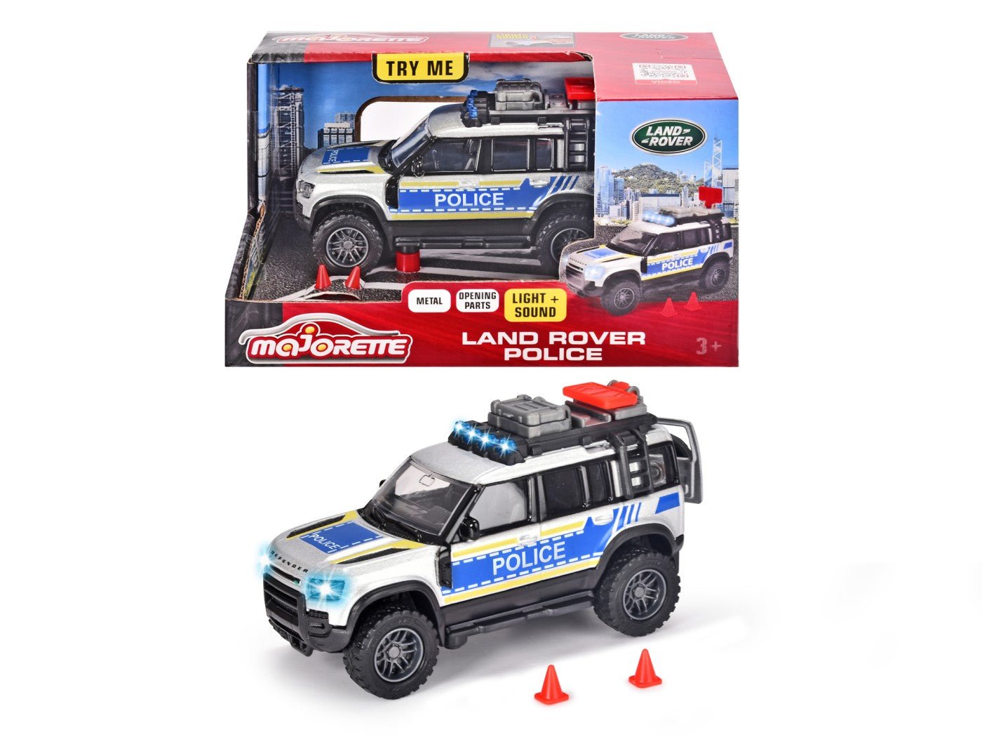 Majorette masina de politie Land Rover cu lumini si sunete - Publisol.ro