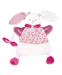 Marioneta Doudou - iepuras de plus, 28 cm, roz - Doudou et Compagnie - Publisol.ro