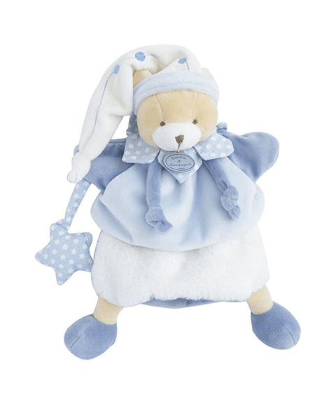 Marioneta Doudou - ursulet de plus, 28 cm, bleu - Doudou et Compagnie - Publisol.ro