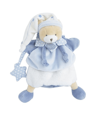 Marioneta Doudou - ursulet de plus, 28 cm, bleu - Doudou et Compagnie - Publisol.ro