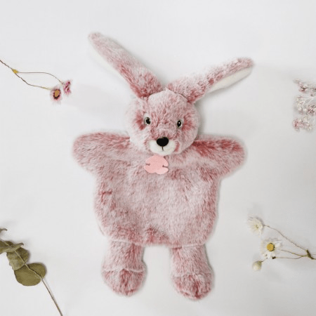 Marioneta Histoire D Ours - iepuras de plus, 25 cm, roz - Histoire d'Ours - Publisol.ro