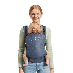 Marsupiu ergonomic Kinderkraft nino, pana la 20 kg, confetti denim - Publisol.ro