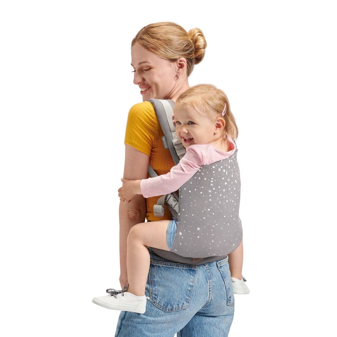 Marsupiu ergonomic Kinderkraft nino, pana la 20 kg, confetti grey - Publisol.ro