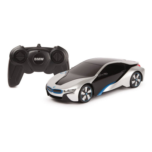 Masina cu telecomanda bmw i8 argintie scara 1 la 24, Rastar - Publisol.ro