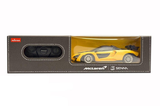 Masina cu telecomanda mclaren senna galben cu scara 1 la 24, Rastar - Publisol.ro