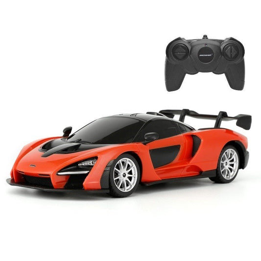 Masina cu telecomanda mclaren senna portocaliu cu scara 1 la 24, Rastar - Publisol.ro