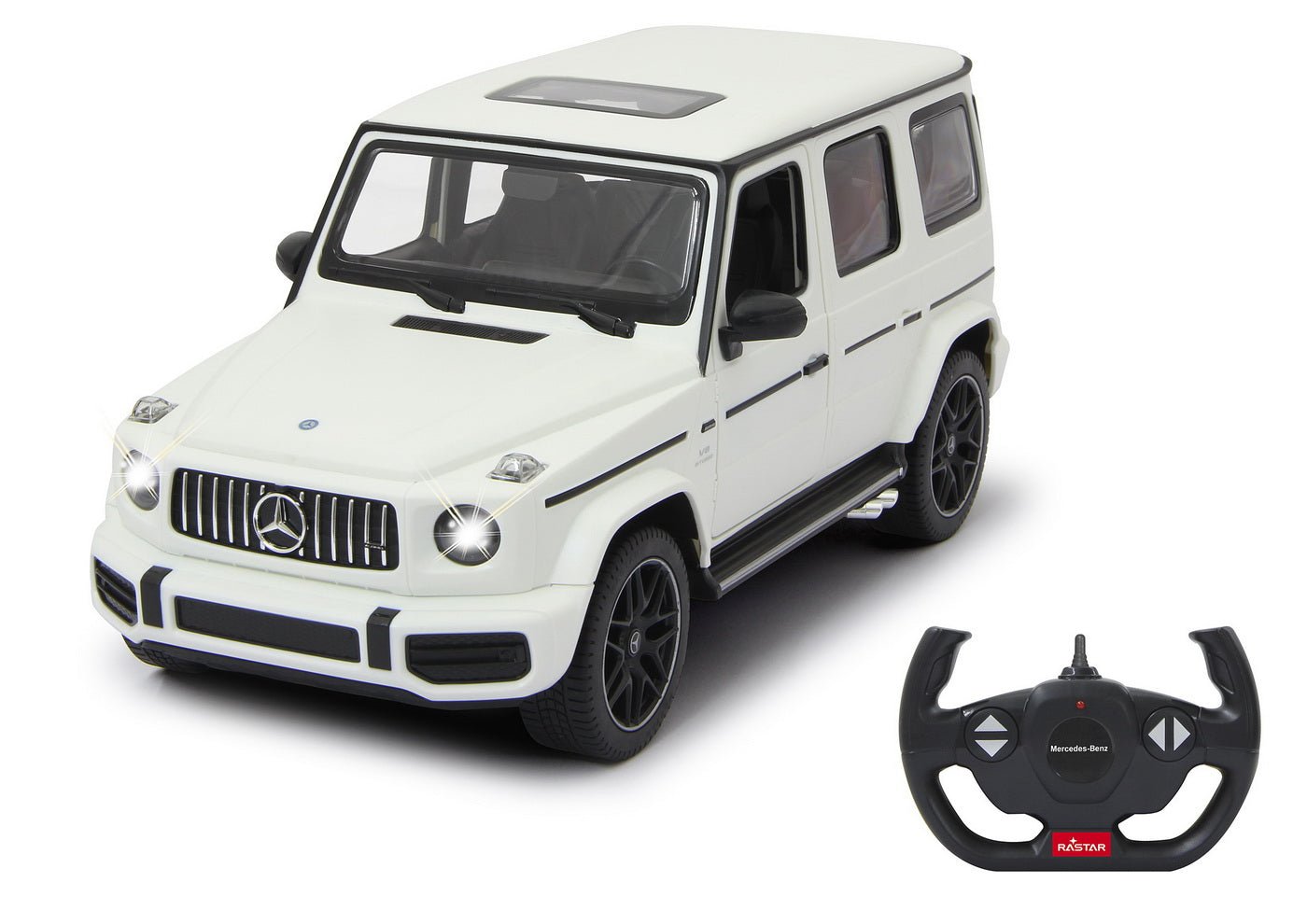 Masina cu telecomanda Mercedes - benz g63 alb scara 1 la 14 - Publisol.ro