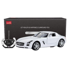 Masina cu telecomanda Mercedes - benz sls alb scara 1 la 14 - Publisol.ro