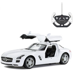 Masina cu telecomanda Mercedes - benz sls alb scara 1 la 14 - Publisol.ro